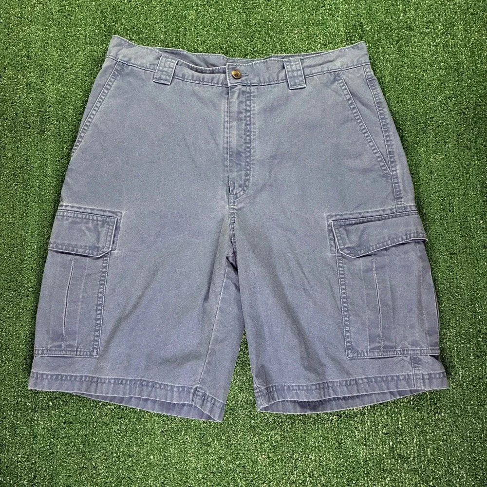 Y2K‎ Baggy Faded Cargo Blue Utility Shorts